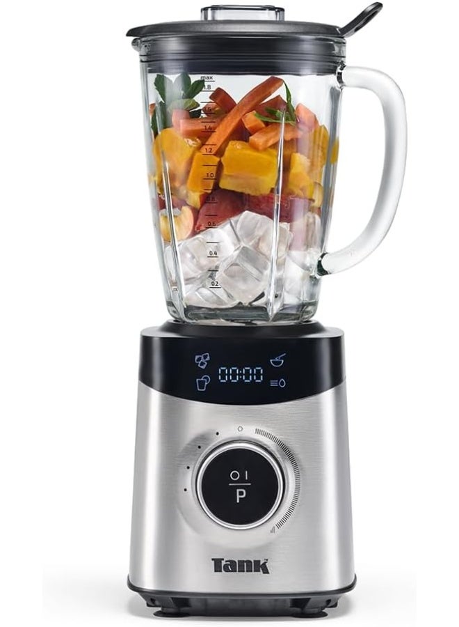 Tank Smart Blender , 1.8L Glass Jug, with Digital Display Pannel, 4 Preset Programms, 1500 Watts, YB-S09 - Image 1